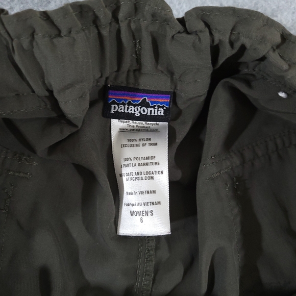 Patagonia Upcountry Pants Women's Size 6 Green Straight Casual Outdoor Hiking - Picture 3 of 7